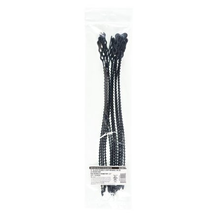 SOUTH MAIN HARDWARE 12-in  Double Loop Beaded 50-lb, Black, 15 Speciality Tie 222076